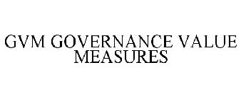 GVM GOVERNANCE VALUE MEASURES