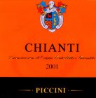 CHIANTI DENOMINAZIONE DI ORIGINE CONTROLLATA E GARANTITA. 2001 PICCINI