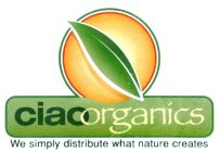 CIAO ORGANICS WE SIMPLY DISTRIBUTE WHAT NATURE CREATES