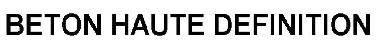 BETON HAUTE DEFINITION