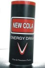 NEW COLA ENERGY DRINK A BASE DE VITAMINES ET TAURINA.