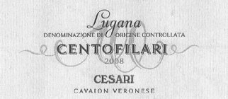 LUGANA DENOMINAZIONE DI ORIGINE CONTROLLATA CENTOFILARI 2008 CESARI CAVAION VERONESE