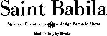 SAINT BABILA MILANESE FURNITURE DESIGN SAMUELE MAZZA MADE IN ITALY BY RIVOLTA