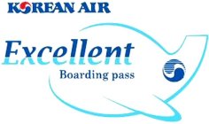 KOREAN AIR EXCELLENT BOARDING PASS