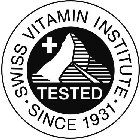 SWISS VITAMIN INSTITUTE SINCE 1931 TESTED