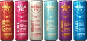 HERBAL FIX ACTIVE FIX MORE THAN YOUR THIRST GUARANA & BANANA ; HERBAL FIX LOVE FIX MORE THAN YOUR THIRST DRAGONFRUIT & STRAWBERRY ; HERBAL FIX BEAUTY FIX MORE THAN YOUR THIRST MANGO ; HERBAL FIX SHAPE