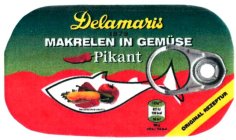 DELAMARIS 1879 MAKRELEN IN GEMÜSE PIKANT SYMBOLBILD / SLIKA JE SIMBOLICNA 125 G** 823 KJ 198 KCAL 10%* 100 G: 659 KJ / 158 KCAL ORIGINAL REZEPTUR