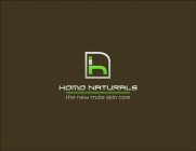 HOMO NATURALS THE NEW MALE SKIN CARE