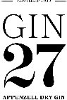 ESTABLISHED 1902 GIN 27 APPENZELL DRY GIN