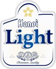 HANOI LIGHT BREWED FROM FINEST INGREDIENTS SINCE 1890 VOL 355ML ALC. 4.2% V/V PREMIUM QUALITY