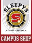 S SLEEPYS TOPPERS COMFORTERS PILLOWS SHEETS ESTABLISHED 1957 COMPLETE BED SET CAMPUS SHOP