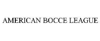 AMERICAN BOCCE LEAGUE