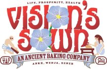 LIFE, PROSPERITY, HEALTH VISION'S SOWN AN ANCIENT BAKING COMPANY ANKH, WEDJA, SENEB