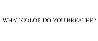 WHAT COLOR DO YOU BREATHE?
