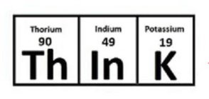 TH IN K THORIUM 90 INDIUM 49 POTASSIUM 19