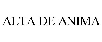 ALTA DE ANIMA