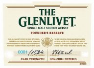 THE GLENLIVET SINGLE MALT SCOTCH WHISKY FOUNDER'S RESERVE