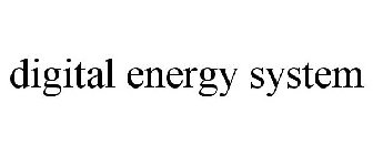 DIGITAL ENERGY SYSTEM