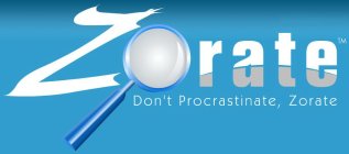 ZORATE DON'T PROCRASTINATE, ZORATE