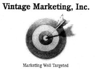 VINTAGE MARKETING, INC. MARKETING WELL TARGETED