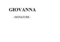 GIOVANNA SIGNATURE