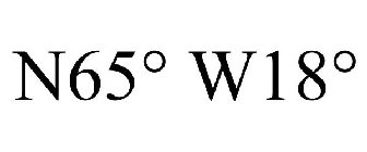 N65° W18°