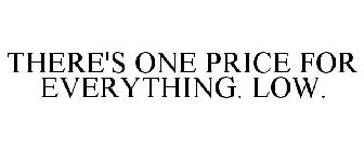 THERE'S ONE PRICE FOR EVERYTHING. LOW.