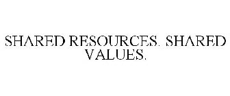 SHARED RESOURCES. SHARED VALUES.