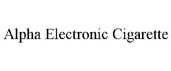 ALPHA ELECTRONIC CIGARETTE