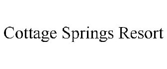 COTTAGE SPRINGS RESORT