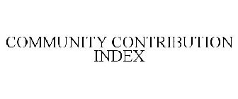 COMMUNITY CONTRIBUTION INDEX