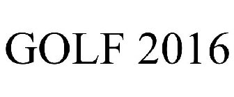 GOLF 2016