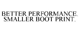 BETTER PERFORMANCE. SMALLER BOOT PRINT.