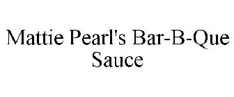 MATTIE PEARL'S BAR-B-QUE SAUCE