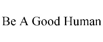 BE A GOOD HUMAN