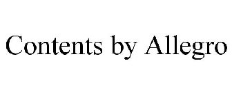 CONTENTS BY ALLEGRO