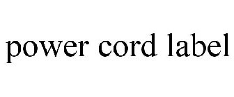 POWER CORD LABEL