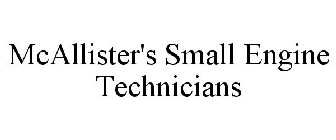 MCALLISTER'S SMALL ENGINE TECHNICIANS