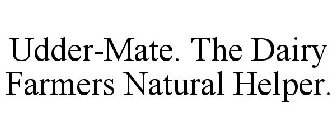 UDDER-MATE. THE DAIRY FARMERS NATURAL HELPER.