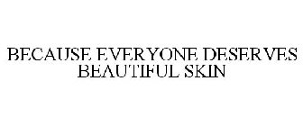 BECAUSE EVERYONE DESERVES BEAUTIFUL SKIN