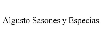 ALGUSTO SASONES Y ESPECIAS