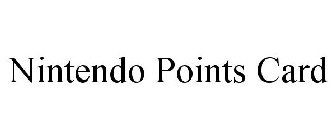 NINTENDO POINTS CARD