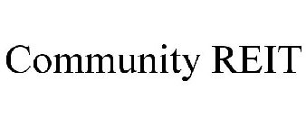 COMMUNITY REIT