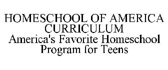 HOMESCHOOL OF AMERICA CURRICULUM