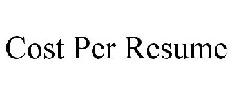 COST PER RESUME