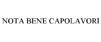 NOTA BENE CAPOLAVORI