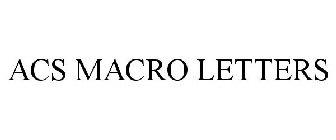 ACS MACRO LETTERS