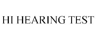 HI HEARING TEST