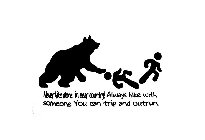 NEVER HIKE ALONE IN BEAR COUNTRY! ALWAYS HIKE WITH SOMEONE YOU CAN TRIP AND OUTRUN.