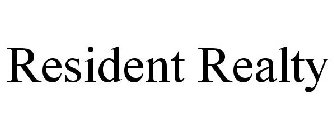 RESIDENT REALTY